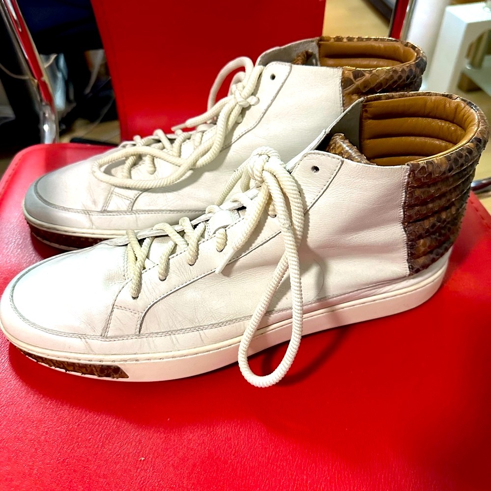 Gucci Men’s White Brown python snake skin (Limited Edition)